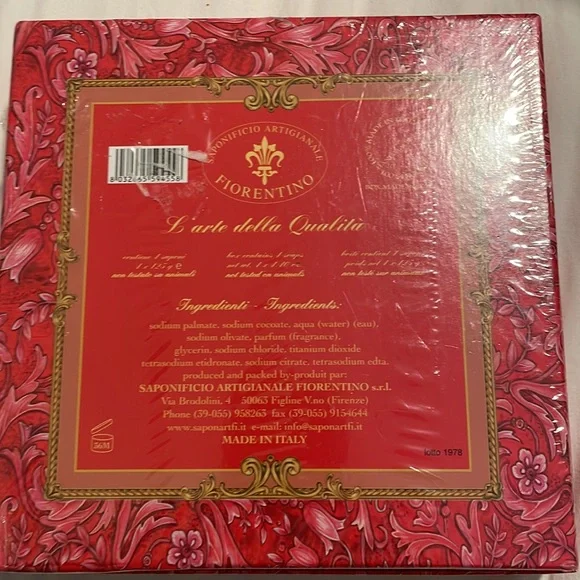 NIB Saponificio Artigianale Luxury Italy Handmade Bar Soaps Cherub Angel Box - Picture 6 of 7